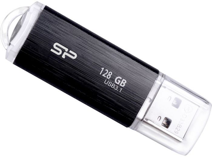 Silicon Power mälupulk 128GB Blaze B02 USB 3.2, must