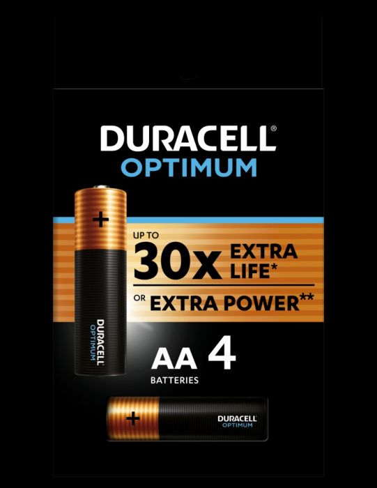 Patareid Duracell Optimum AA LR6 1,5V Alkaline, 1 pakk (pakis 4tk)