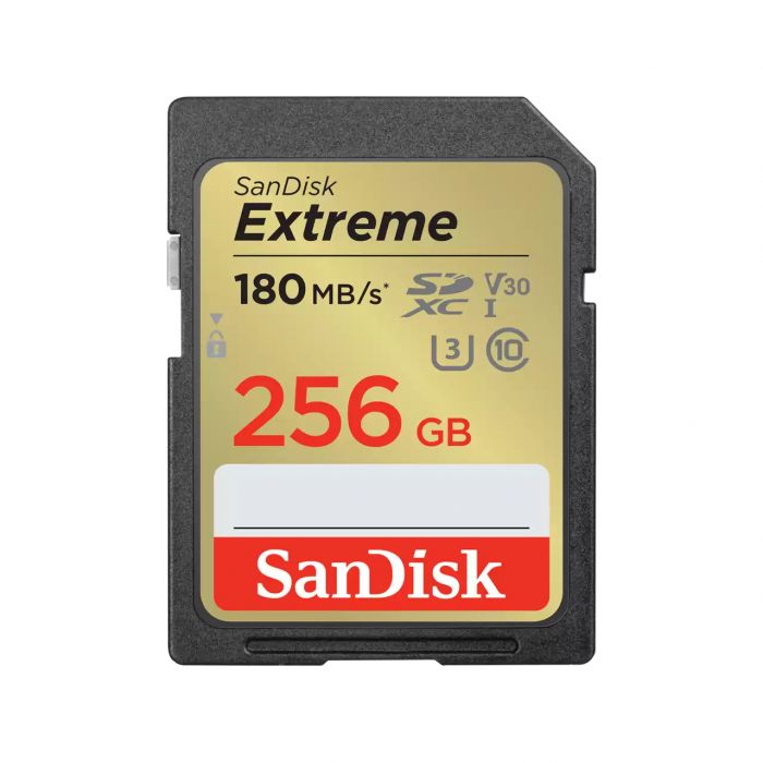 Mälukaart Sandisk SD Extreme 256GB 180/130MB/s U3/V30/Class 10/UHS-I