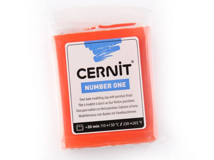 Polymer clay Cernit No.1 56g 428 poppy red - red