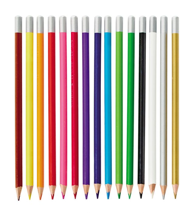 Pencil Lekolar triangular, additional set, brown, 12 pcs