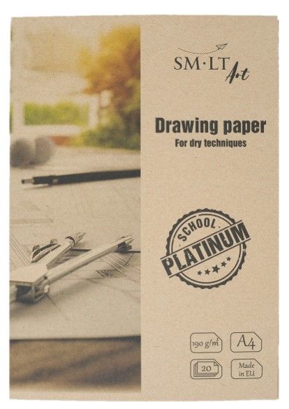 Drawing paper A4 190g / m2, 20 sheets / km, Platinum SMLT