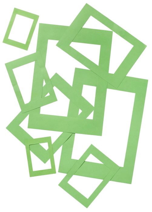 Cardboard frame green 50pcs in a pack, 180g, A3, A4, A5, A6 and A7
