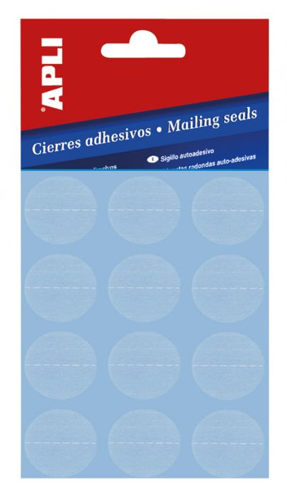 Transparent mailing seals Ø 25 mm 10 sheets