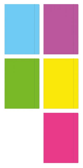 Rubber folder A3 + Fluo, cardboard, assorted, Interdruk