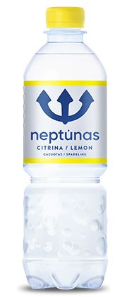 Mineral water NEPTUNAS Lemon 0.5 (carbonated, plastic)