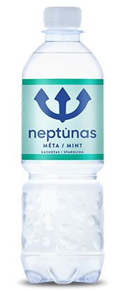 Mineral water NEPTUNAS Mint 0.5 (carbonated, plastic)