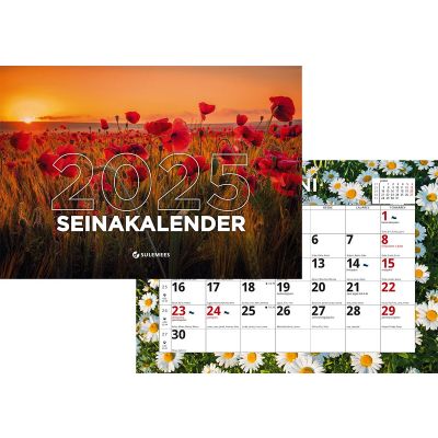 Seinakalender, tavaline 210x297mm, klamberköide 2025a