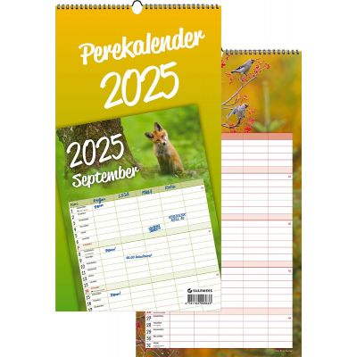 Seinakalender Perekalender 297x420mm, aasaga spiraalköide 2025a.