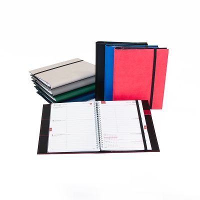 Teacher's diary Maxi Flex 170x225mm, spiral binding, imitation leather covers, rubber strap