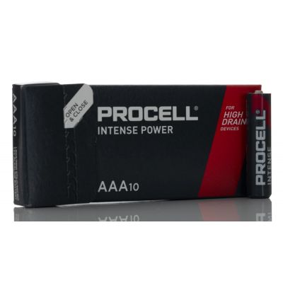 Patareid Duracell ProCell Intense AAA/LR03 10-pakk, suure voolutarbega seadmetele