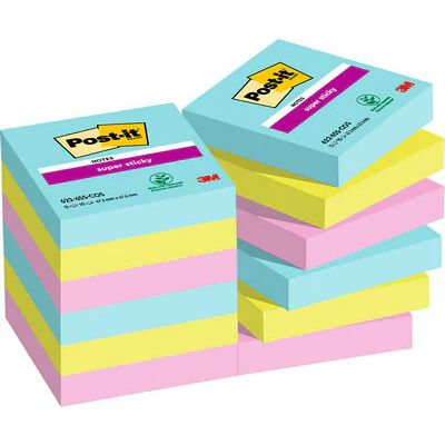 Märkmepaber iseliimuv POST-IT 622 Cosmic Super Sticky 47,6x47,6mm (pakis 12x90l.)