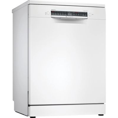 Dishwasher | SMS4EMW06E | Free standing | Width 60 cm | Number of place settings 14 | Number of programs 6 | Energy efficiency class B | Display | AquaStop function | White