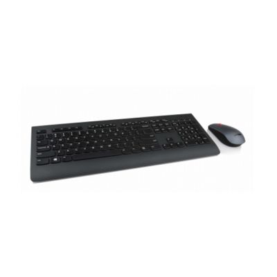 Lenovo Professional Professional Wireless Keyboard and Mouse Combo - US English with Euro symbol Keyboard and Mouse Set Wireless Mouse included US Black Wireless connection US English Numeric keypad