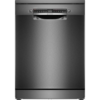 Dishwasher | SMS4EMC06E | Free standing | Width 60 cm | Number of place settings 14 | Number of programs 6 | Energy efficiency class B | Display | AquaStop function | Black inox