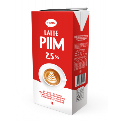 Piim Latte/UHT 2,5% 1l, Tere