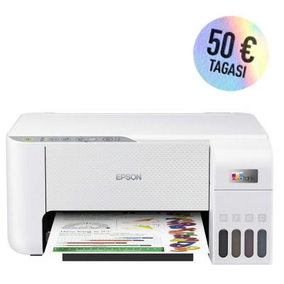 Kontorikombain Epson EcoTank L3256 Colour, Inkjet, Multifunction Printer, A4, Wi-Fi, White