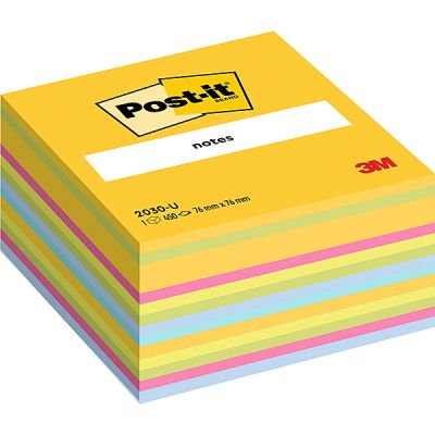 Märkmepaber iseliimuv POST-IT Ultra Colours, 76x76mm, märkmekuup 450 lehte