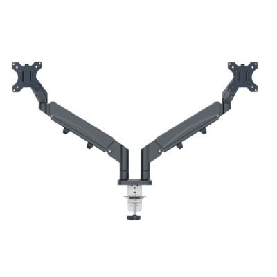 Monitori lauakinnitus Leitz Ergo Space-Saving Dual Monitor Arm, tumehall, C-clamp, VESA75x100 kuni 32" 9kg