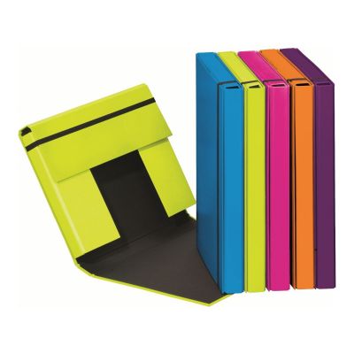 Document case A5 Trend, with elastic bands, cardboard, assorted colours, Pagna