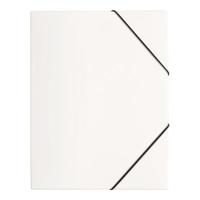 Elasticated File A4, 3 flaps, PP, white, Pagna