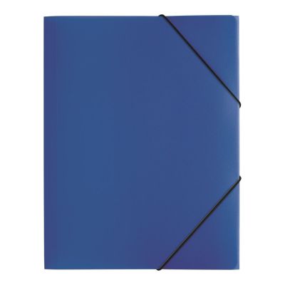 Elasticated File A4, 3 flaps, PP, dark blue, Pagna