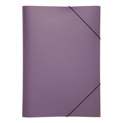 Elasticated File A4, 3 flaps, PP, purple, Pagna