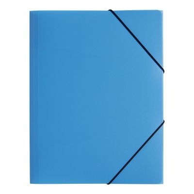 Elasticated File A4, 3 flaps, PP, light blue, Pagna