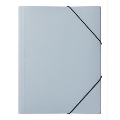 Elasticated File A4, 3 flaps, recycled PP, pastel bluegray, Pagna