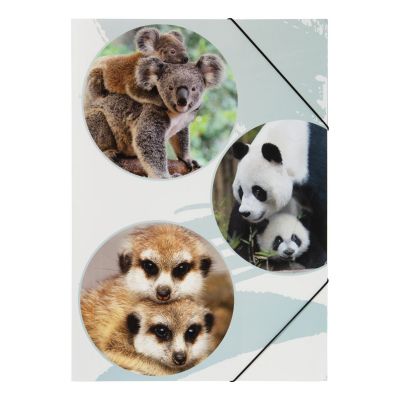 Elasticated File A3 Cute, 3 flaps, PP, Pagna