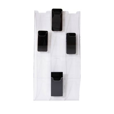 Mobiiltelefonide hoidik seinale, 12 taskut; L-313mm x H-613mmxS-64mm/ 3mm läbipaistev akrüül, eritöö