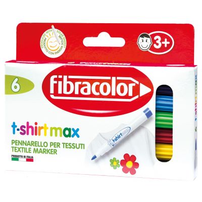 Marker tekstiilile Fibracolor 6 värvi