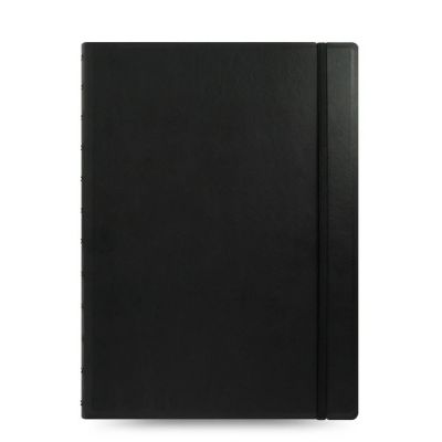 Kaustik Filofax A5 Classic black- must, spiraalköide, jooneline