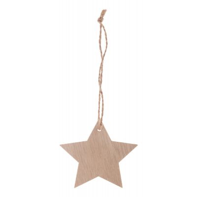 Christmas tree ornament ROSVIK Star with hemp cord.